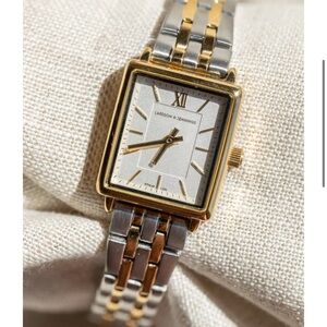 Larsson & Jennings Two-Tone Rectangular Women's Watch - Gold & Silver
